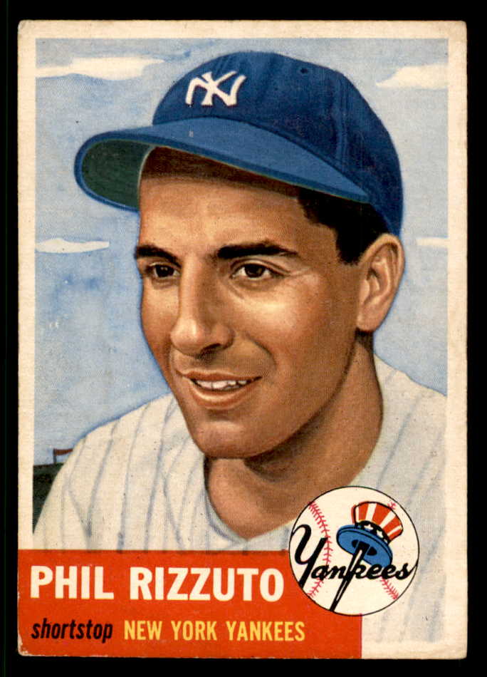 1953 TOPPS #114 PHIL RIZZUTO YANKEES EX CENTERED 542388 (KYCARDS