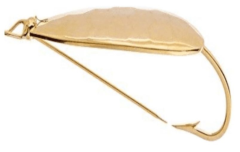 Bagley Bait Company BWM18G Weedless Hammered Gold 1/8oz Spoon Fishing