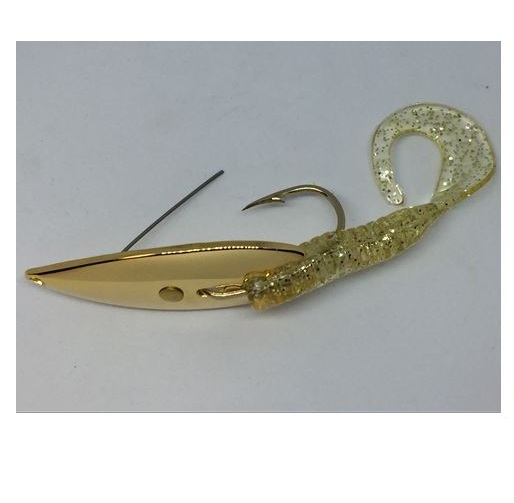 DISCOUNT FOR 2 OR MORE 1 Gator Spoon Metal Lure Black Chrome Plain 2oz