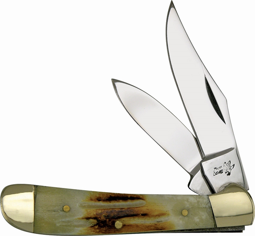 Frost Cutlery F14950SC Copperhead Folding Knife Second Cut Bone Handle