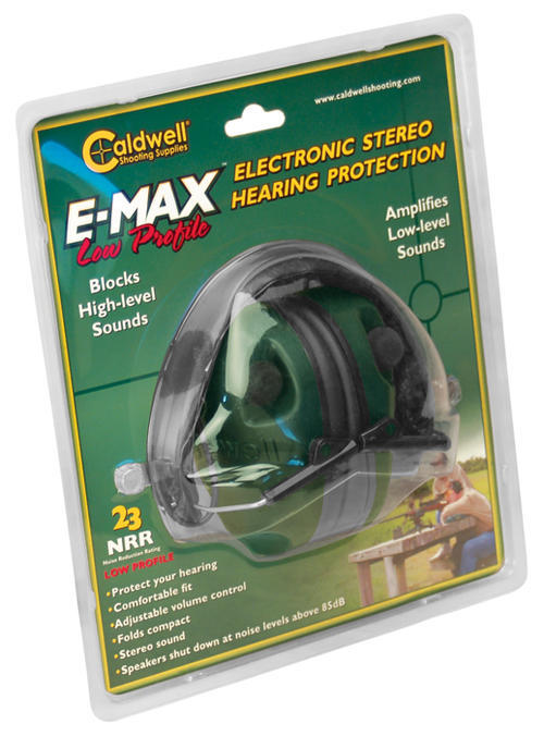 Caldwell 487-557 Green E-Max Low Profile Shooting Ear Protection Muffs