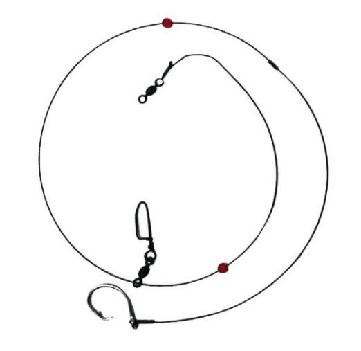 Breakaway Tackle RF1 Redfish 36" Black Steel 12/0 Hook Leader Fishing Rig eBay