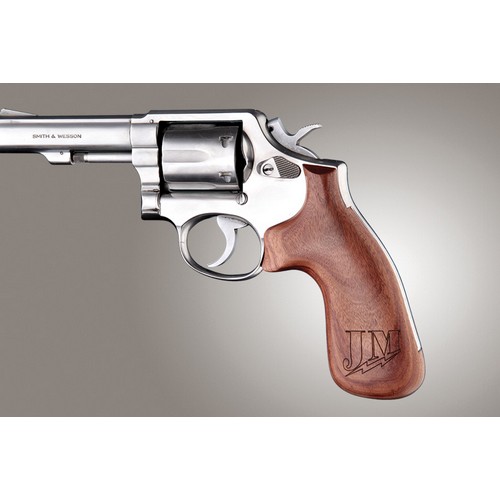 Hogue 10314 K/L Square Butt Pau Ferro Wood Jerry Miculek Logo Revolver