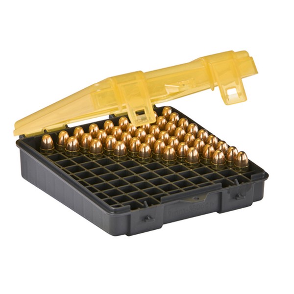 Plano 122400 Ammo 9mm/380 Caliber Handgun Yellow Ammunition Box Hard
