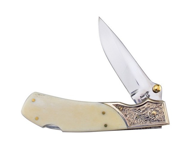 Frost Cutlery 14311SB Jaguar Lockback White Folding Pocket Knife