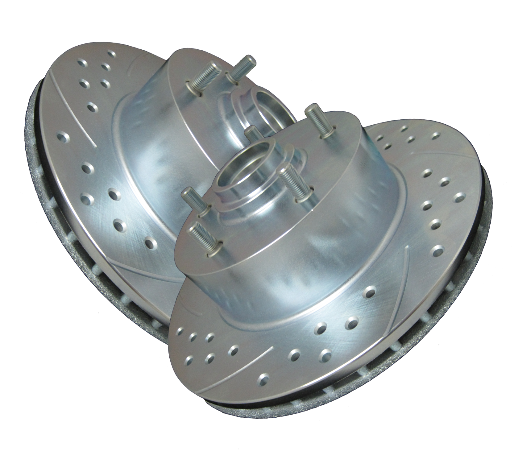 Front Double Drilled & Slotted Zinc Coated Premium Performance Rotors