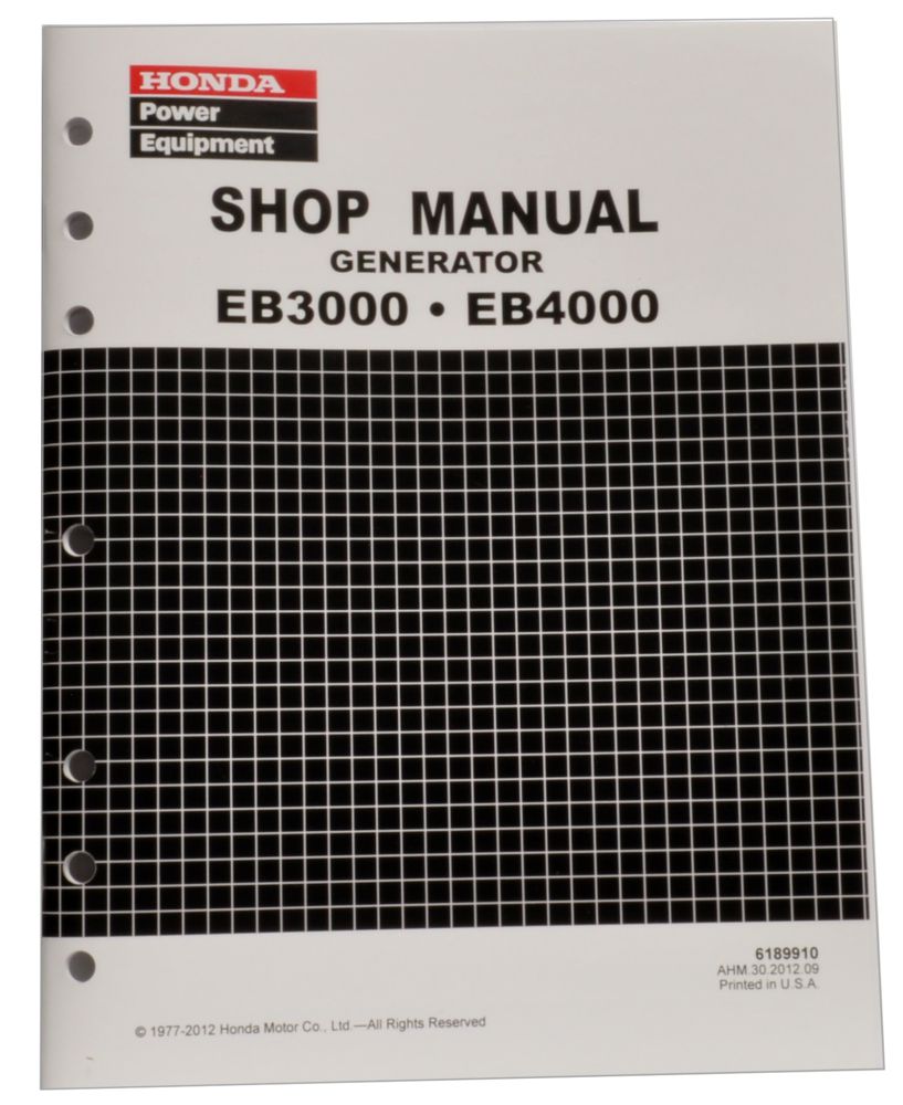EB3000 EB4000 Generator Shop Manual