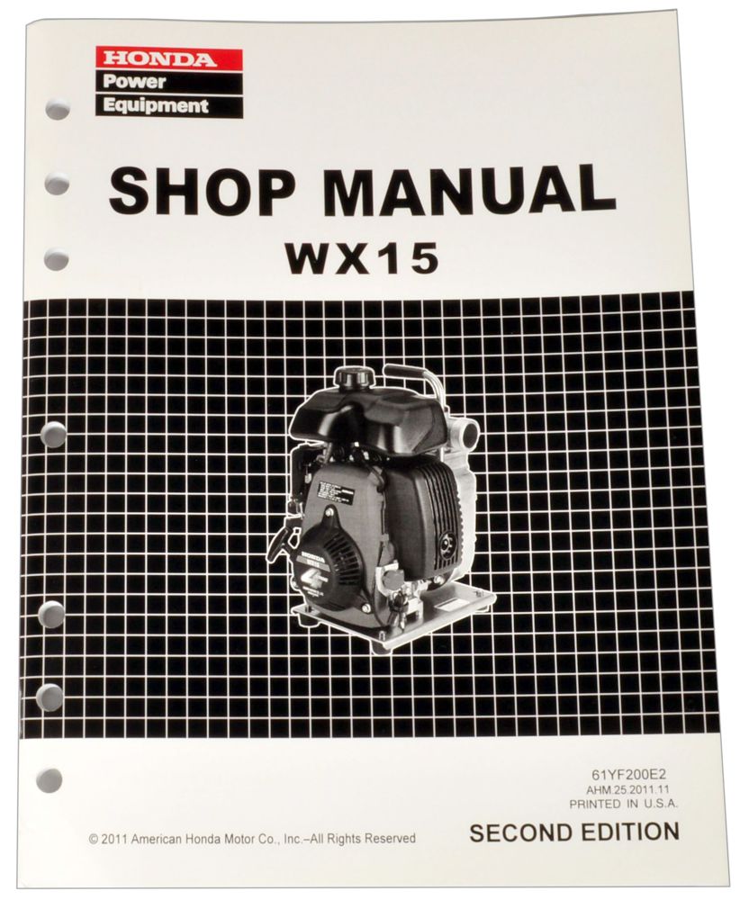 WX15 Water Pump Shop Manual