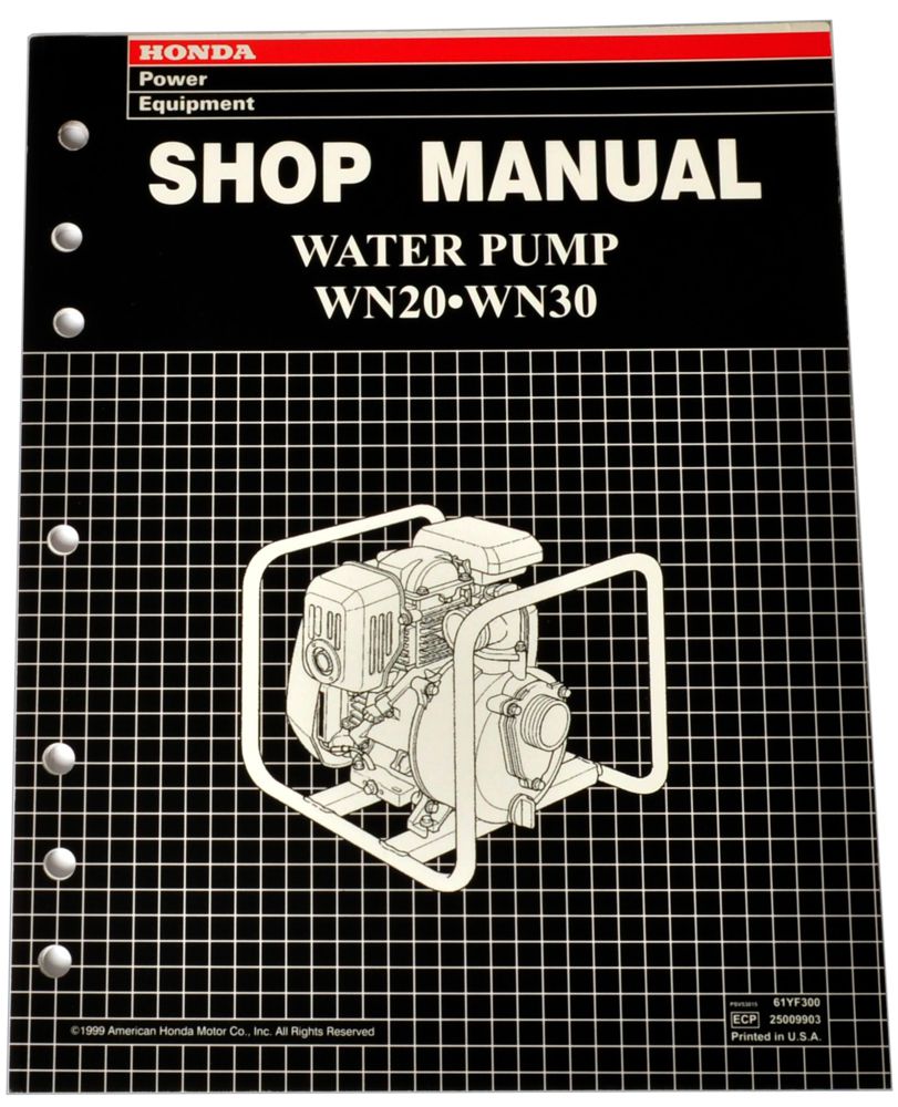 WN20 WN30 Water Pump Shop Manual