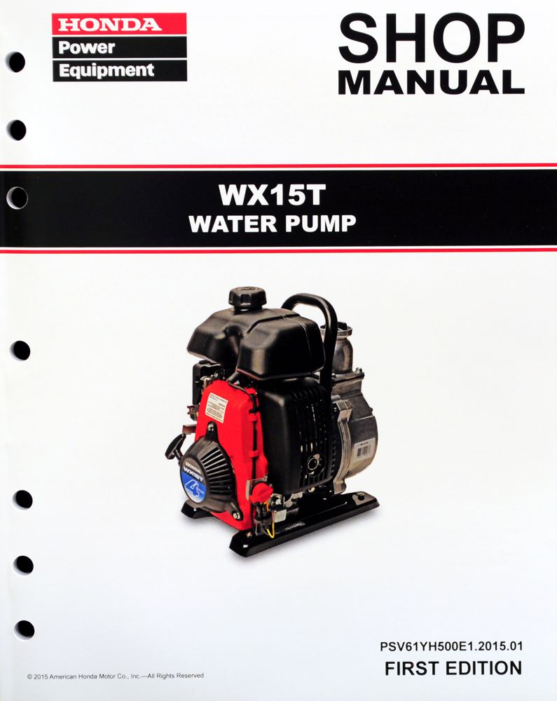 WX15T Water Pump Shop Manual