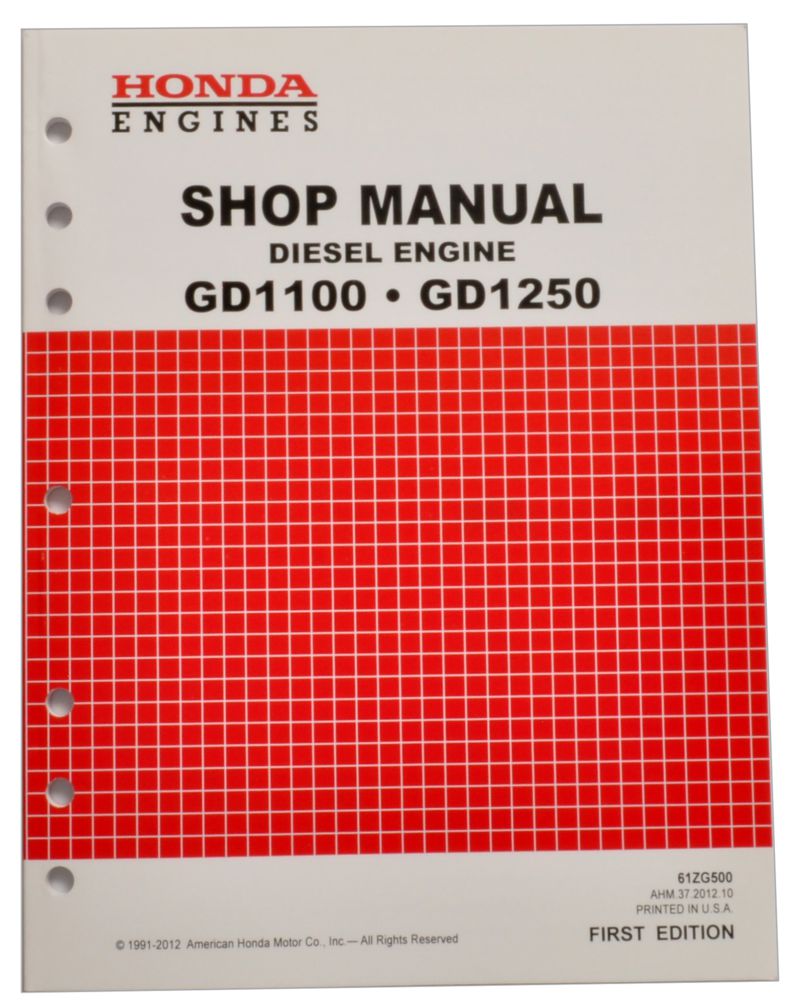 Honda GD1100 GD1250 Engine Service Repair Shop Manual