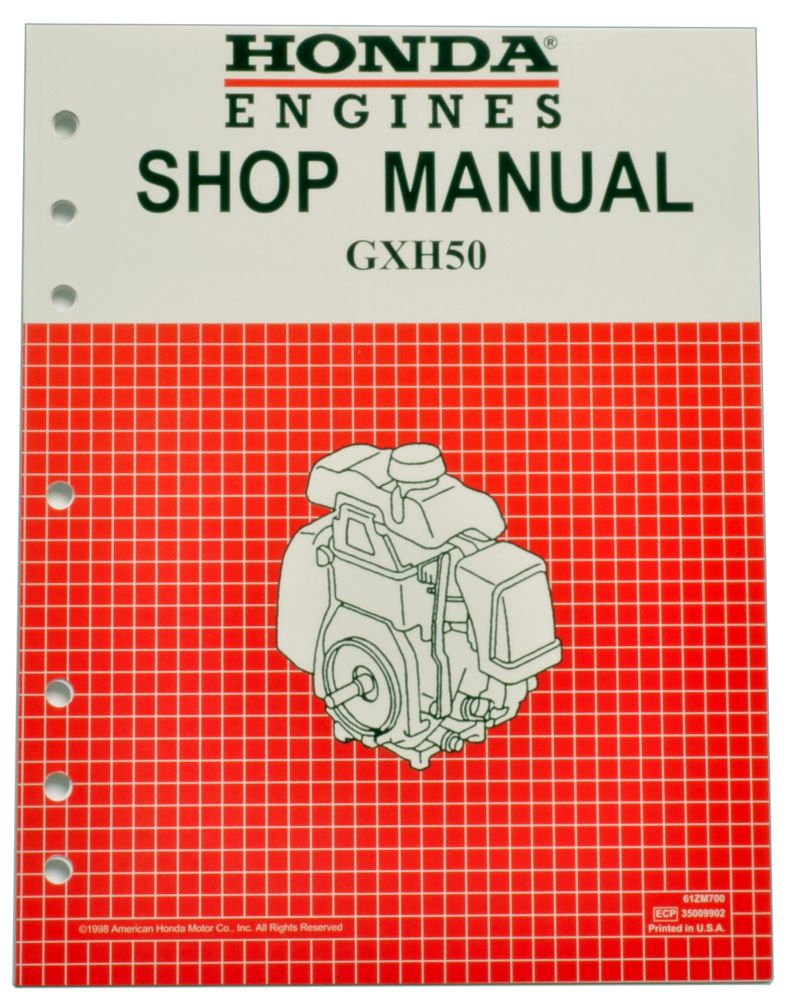 Honda GXH50 Engine Service Repair Shop Manual