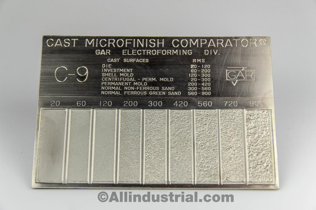 Gar Surface Roughness Scale C9 Cast Mocrofinish Surface Comparator eBay