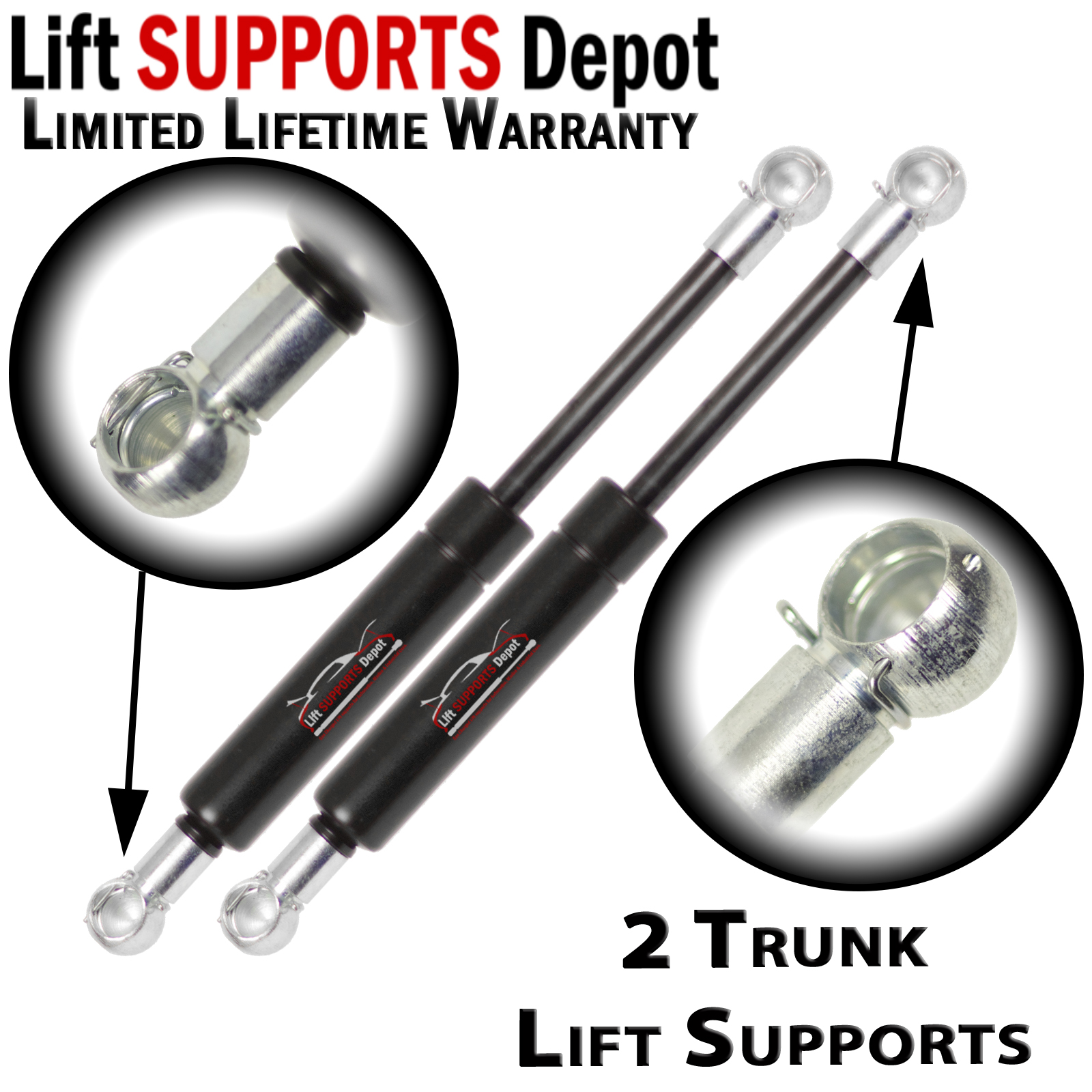 Qty (2) Pontiac G6 Convertible 2006 To 2009 Trunk Lift Supports, Struts