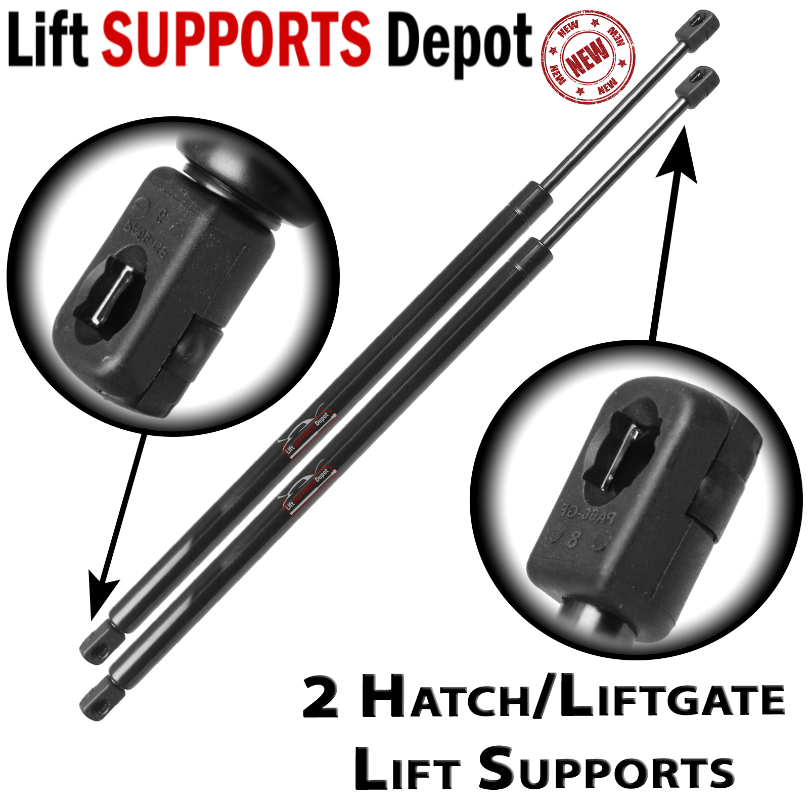Qty (2) Chevrolet Equinox 2010 To 2015 Liftgate Lift Support W/ Out