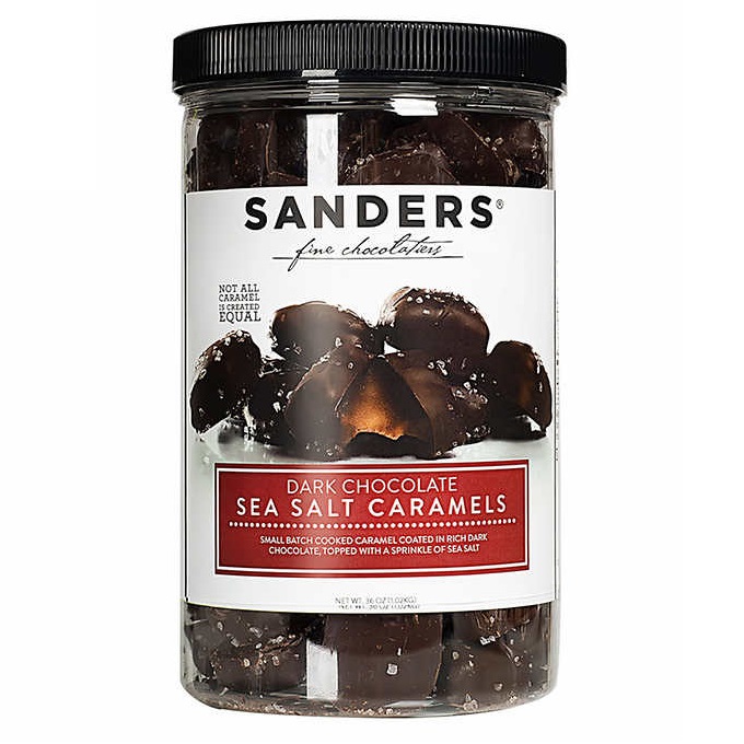 Sanders Dark Chocolate Sea Salt Caramels 36 Ounce