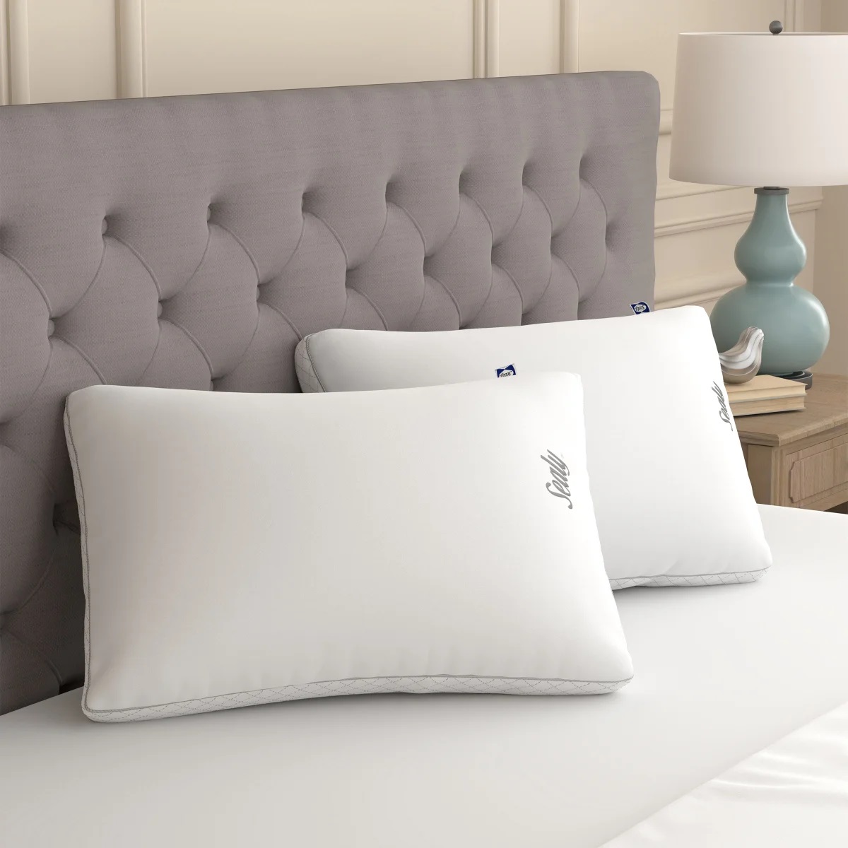 Sealy Sterling Down Alternative 400 Thread Count Pillow, King (2