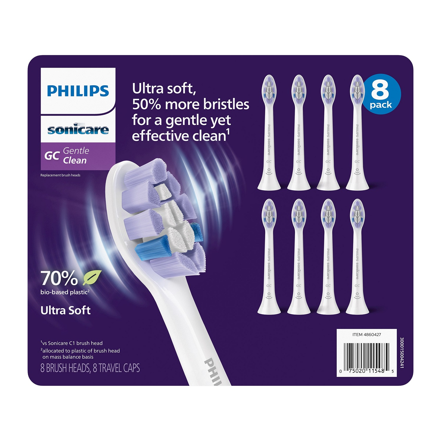 Philips Sonicare Gentle Clean Ultra Soft Replacement Brush Heads