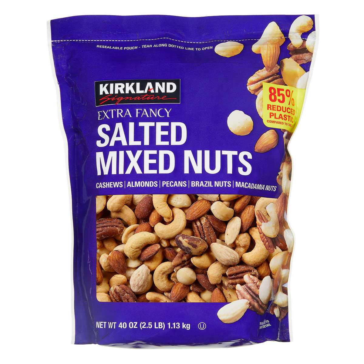 Mix Nuts駒 Kirkland Signature, Extra Fancy Mixed Nuts, 2.5 Pounds, Salted