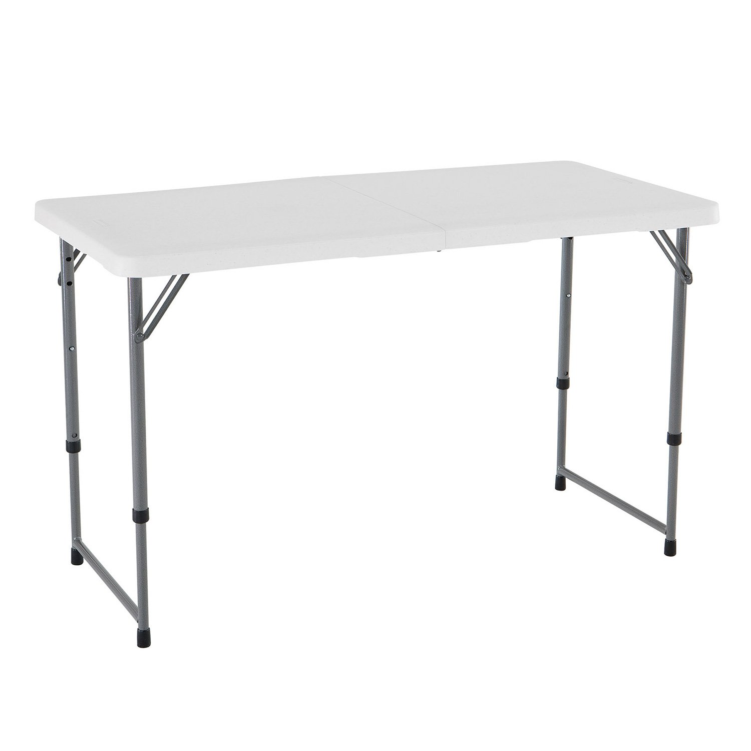 Lifetime Height Adjustable Folding Utility Table, 48 by 24 Inches