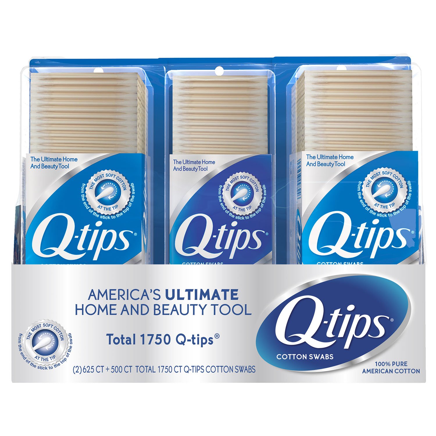 Qtips Cotton Swabs (625 Count, 2 Pack; 500 Count, 1 Pack) eBay
