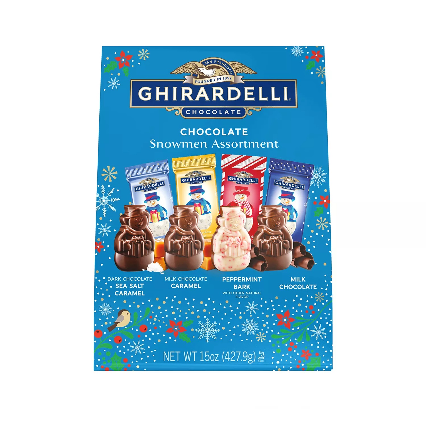 Ghirardelli, Holiday Chocolate Snowmen Assortment, 15 Ounce