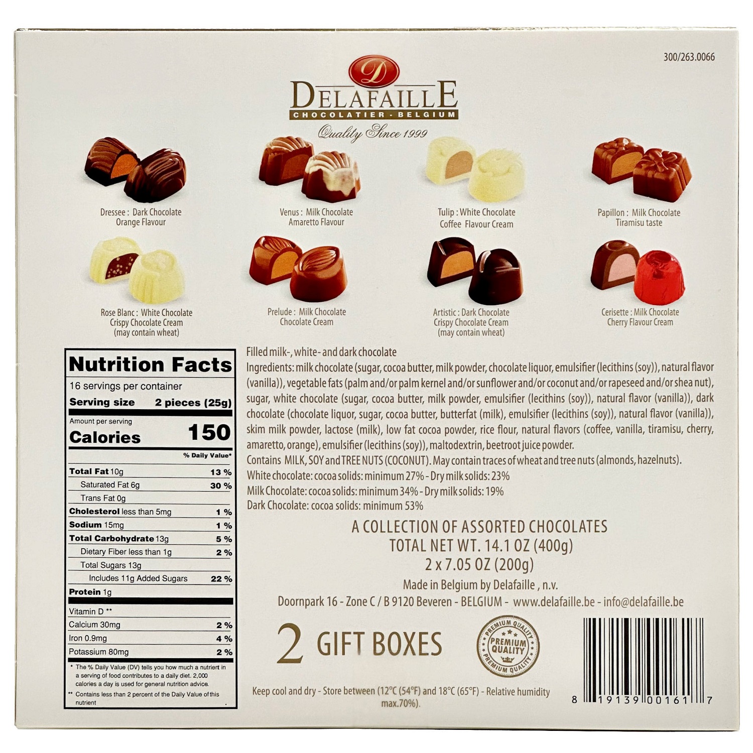 Delafaille Assorted Chocolates, 7.05 Ounce (Pack of 2) - Walmart.com