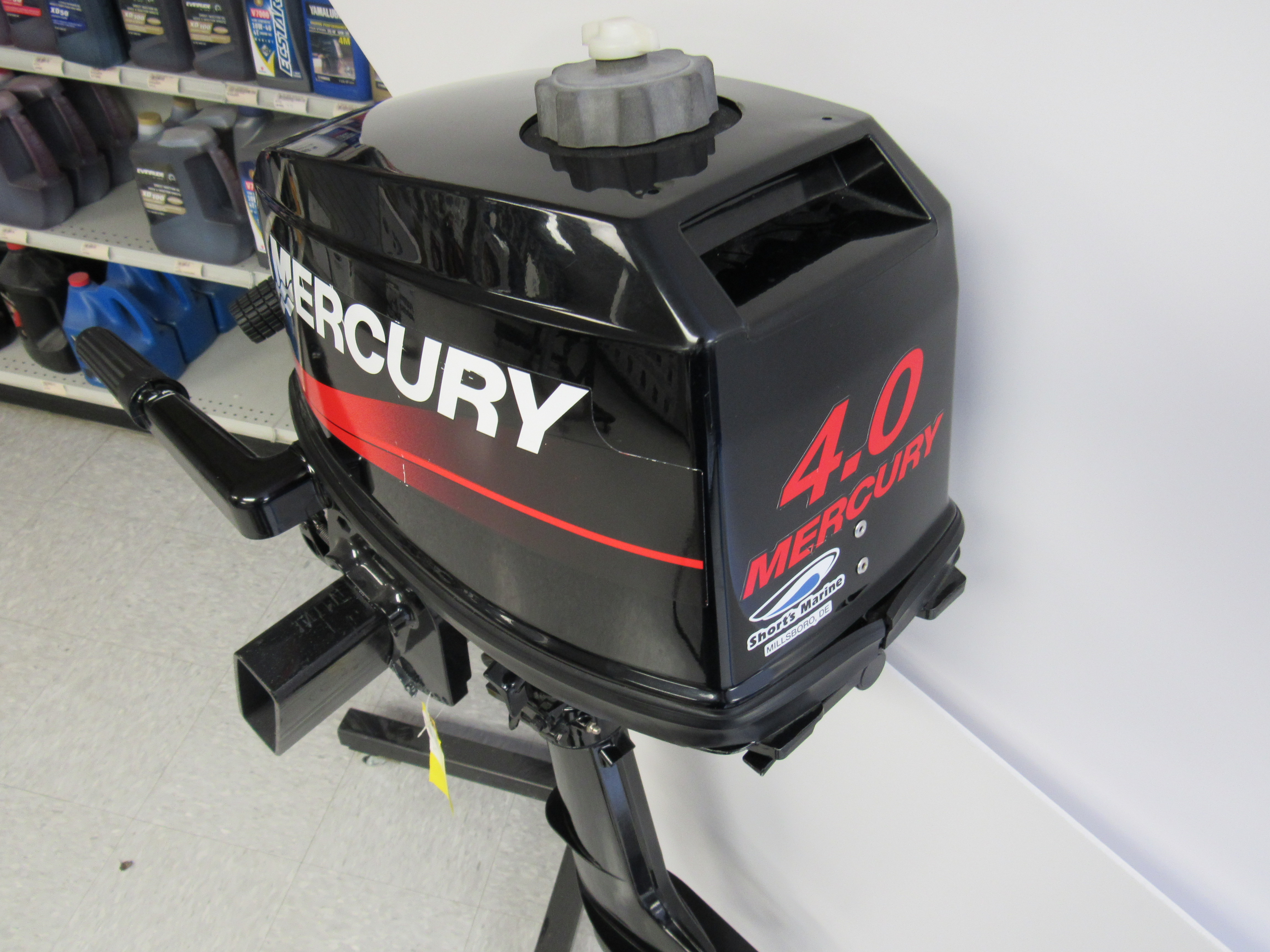 Used 2002 Mercury 4HP Outboard 4MH 2 Stroke Tiller 15" Shaft. Hard to find  engine, tiller with manual start. Prop and controls are not included unless  ...