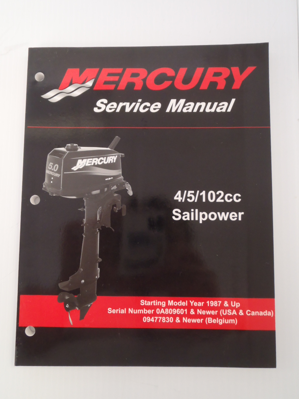 Used Mercury Outboards 4/5/102cc Sailpower Factory Service Manual 90-17308R02
