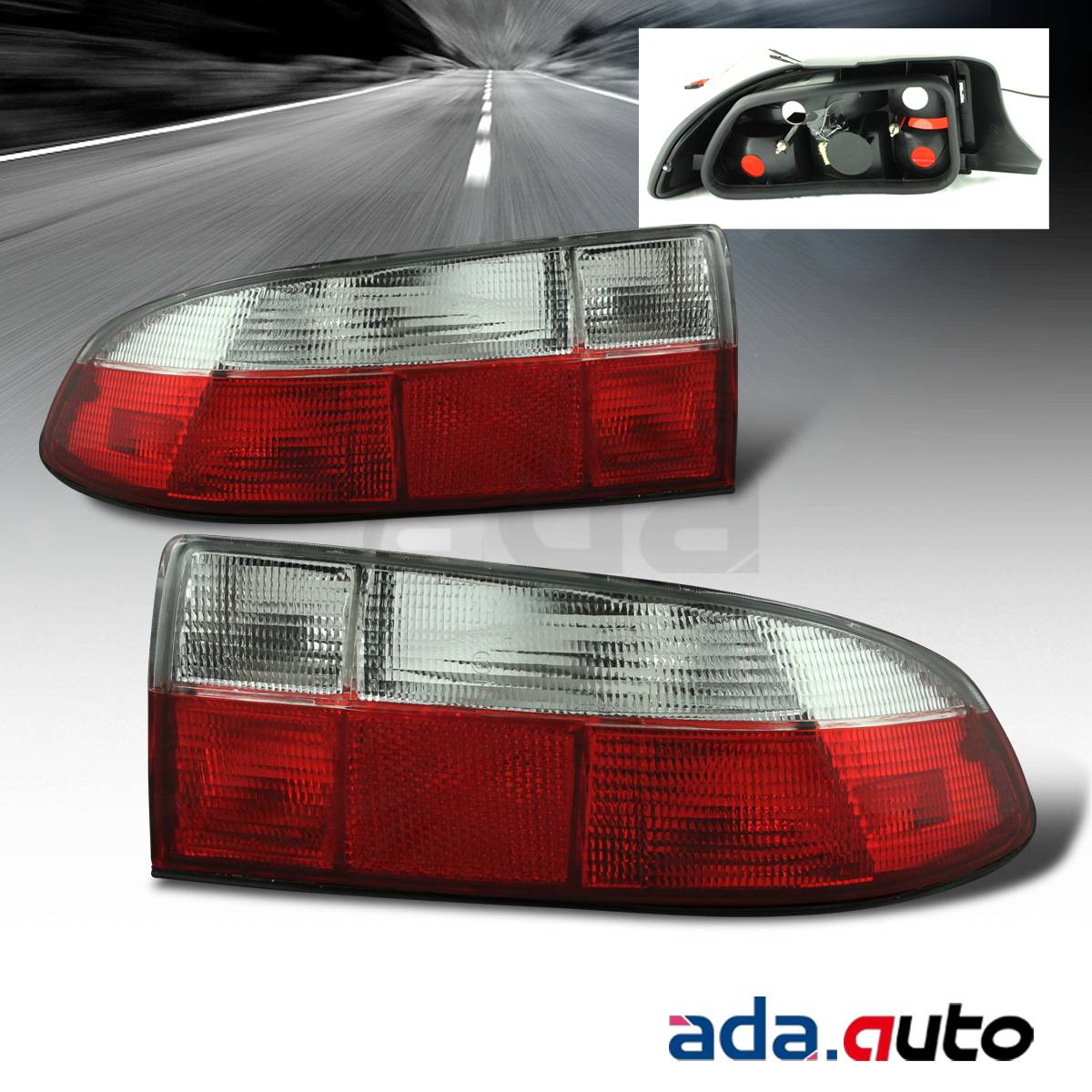 1996-1999 BMW Z3 Roadster Red Clear Tail Lights Replacement Lamps Set