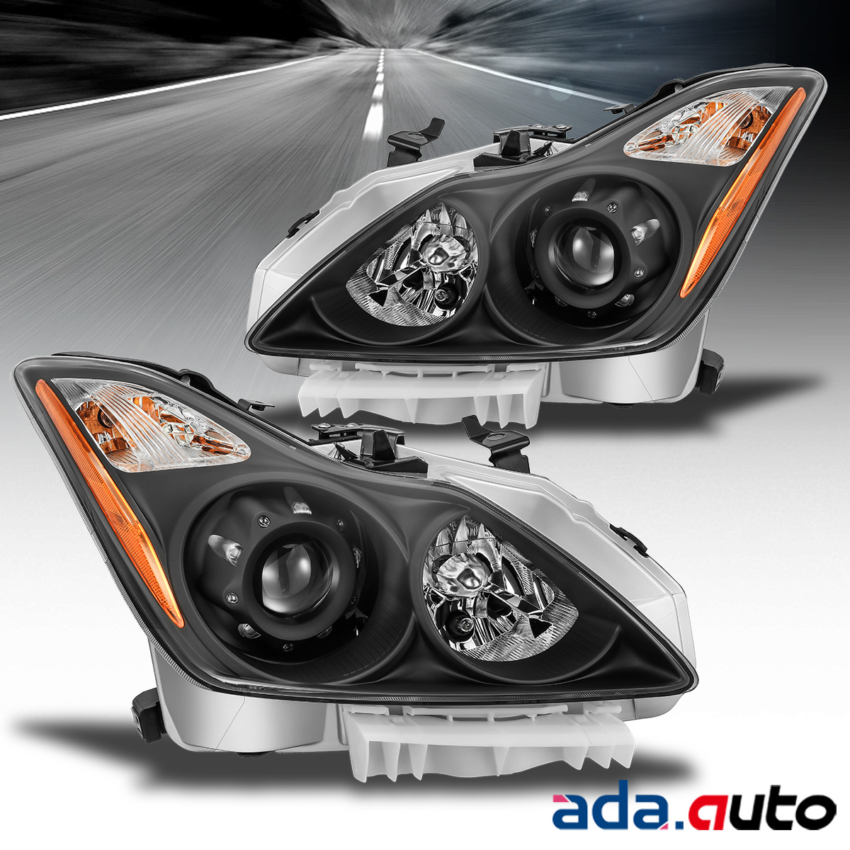 [Black]For 20082015 Infiniti G37/Q60 Coupe Factory Style Headlights eBay