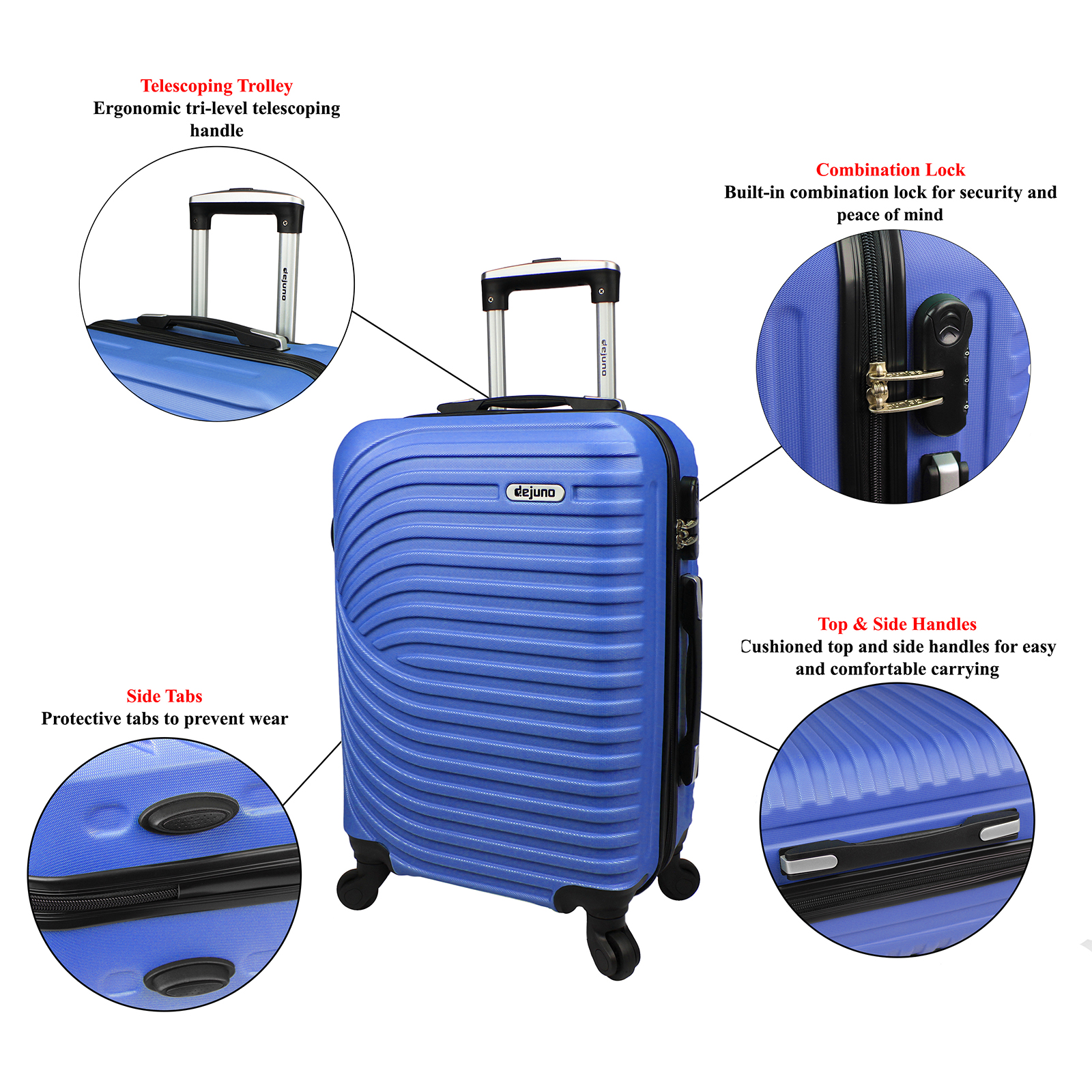 Dejuno Craft Hardside 3-Piece Spinner Luggage Set - Picture 15 of 52