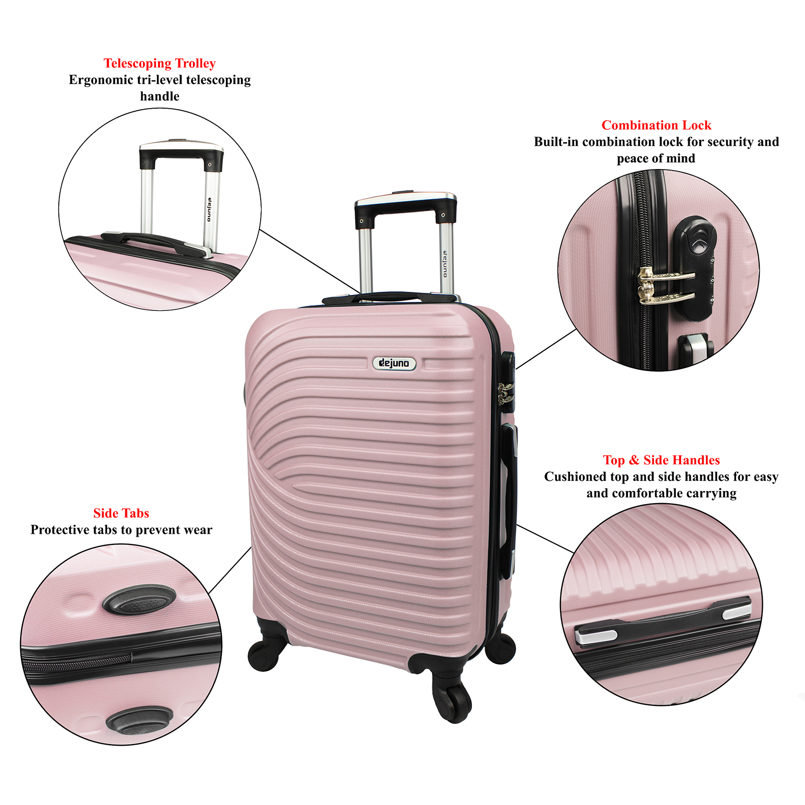 Dejuno Craft Hardside 3-Piece Spinner Luggage Set - Picture 19 of 52