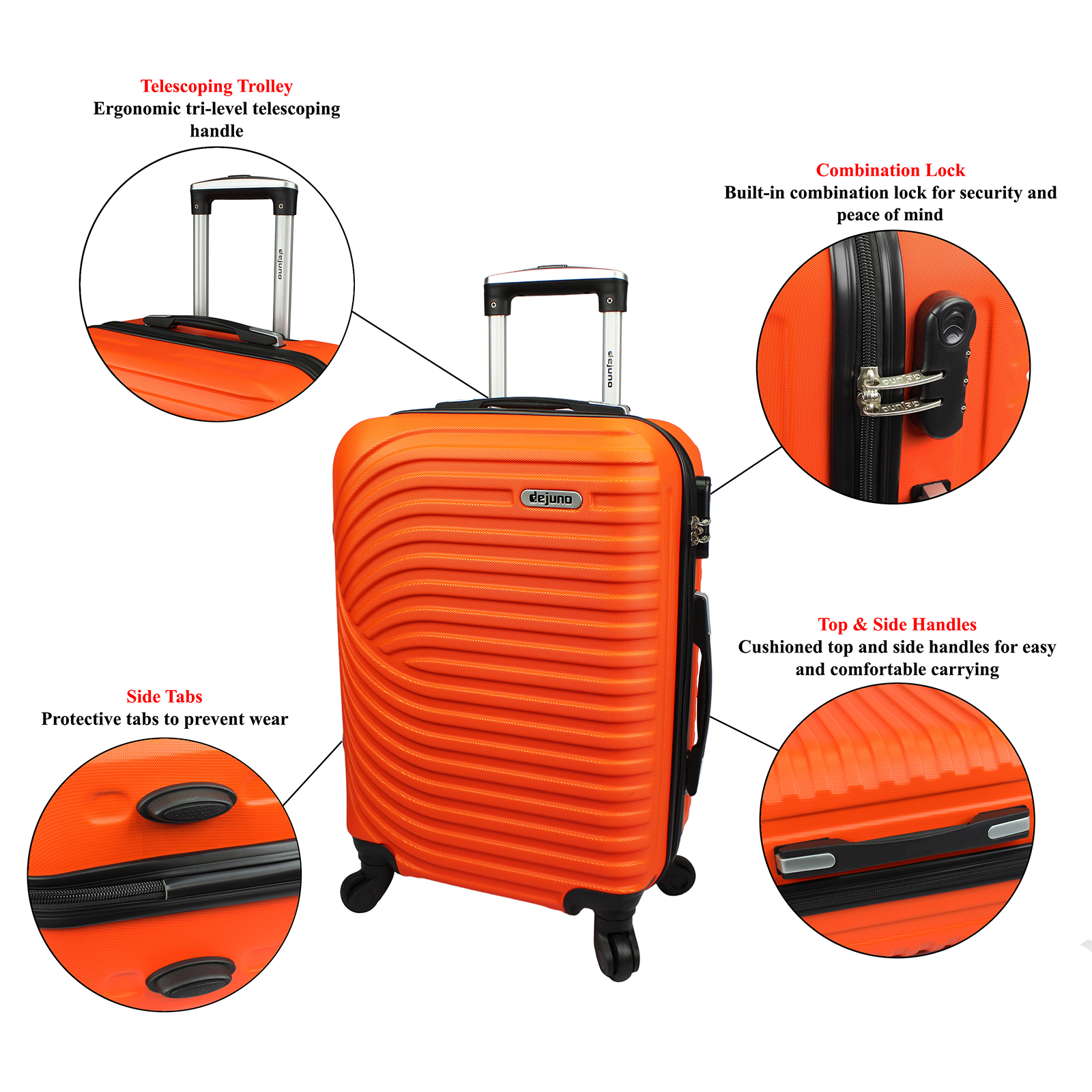Dejuno Craft Hardside 3-Piece Spinner Luggage Set - Picture 26 of 52