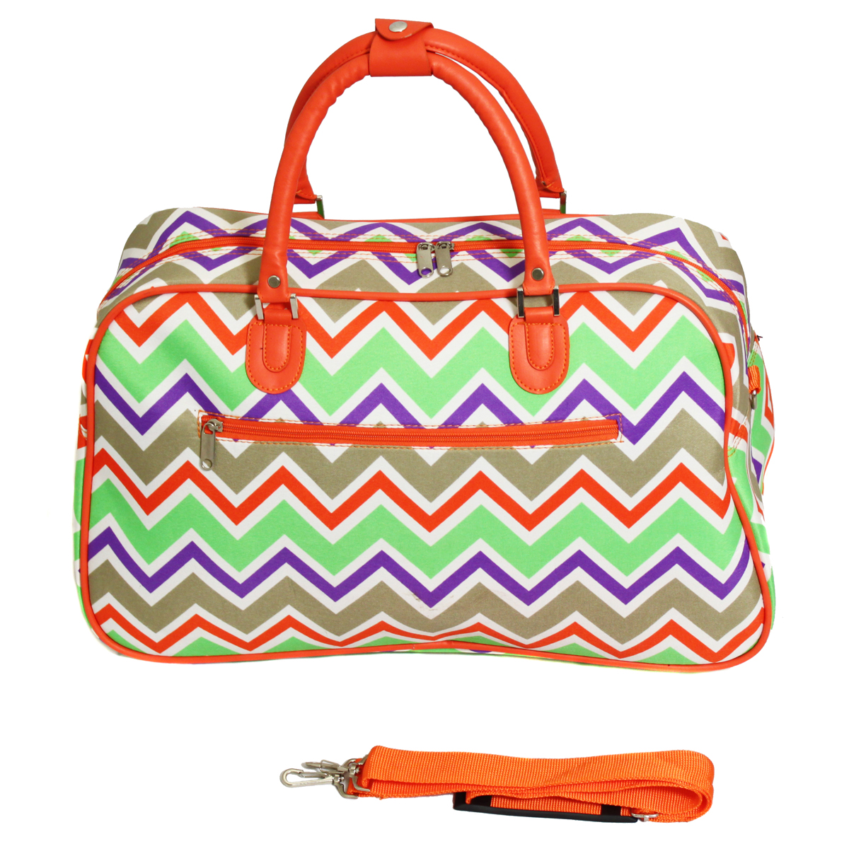 All-Seasons New Age ZigZag 21" Carry-On Shoulder Tote Duffel Bag - Picture 3 of 10