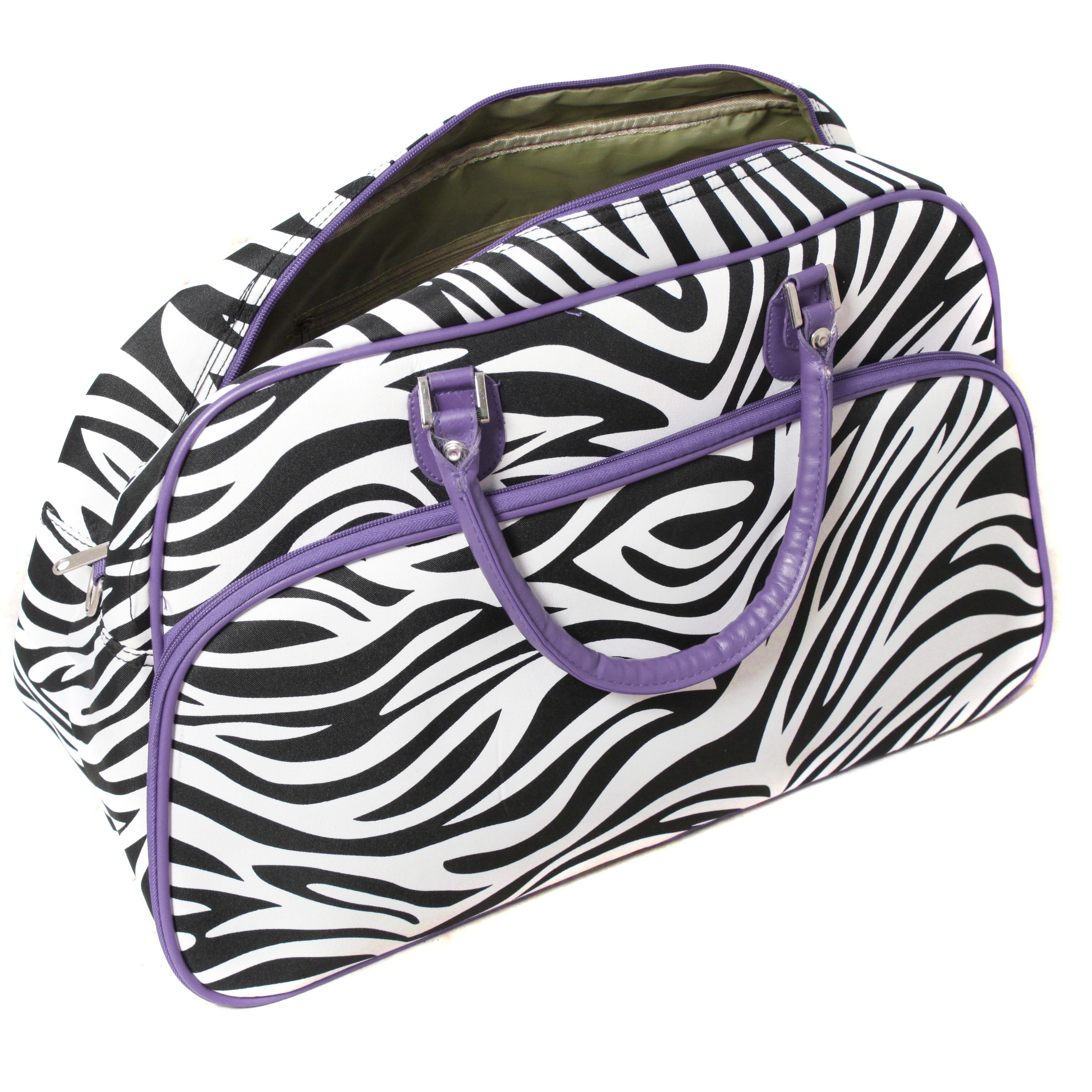 All-Seasons Zebra 21-inch Carry-On Shoulder Tote Duffel Bag