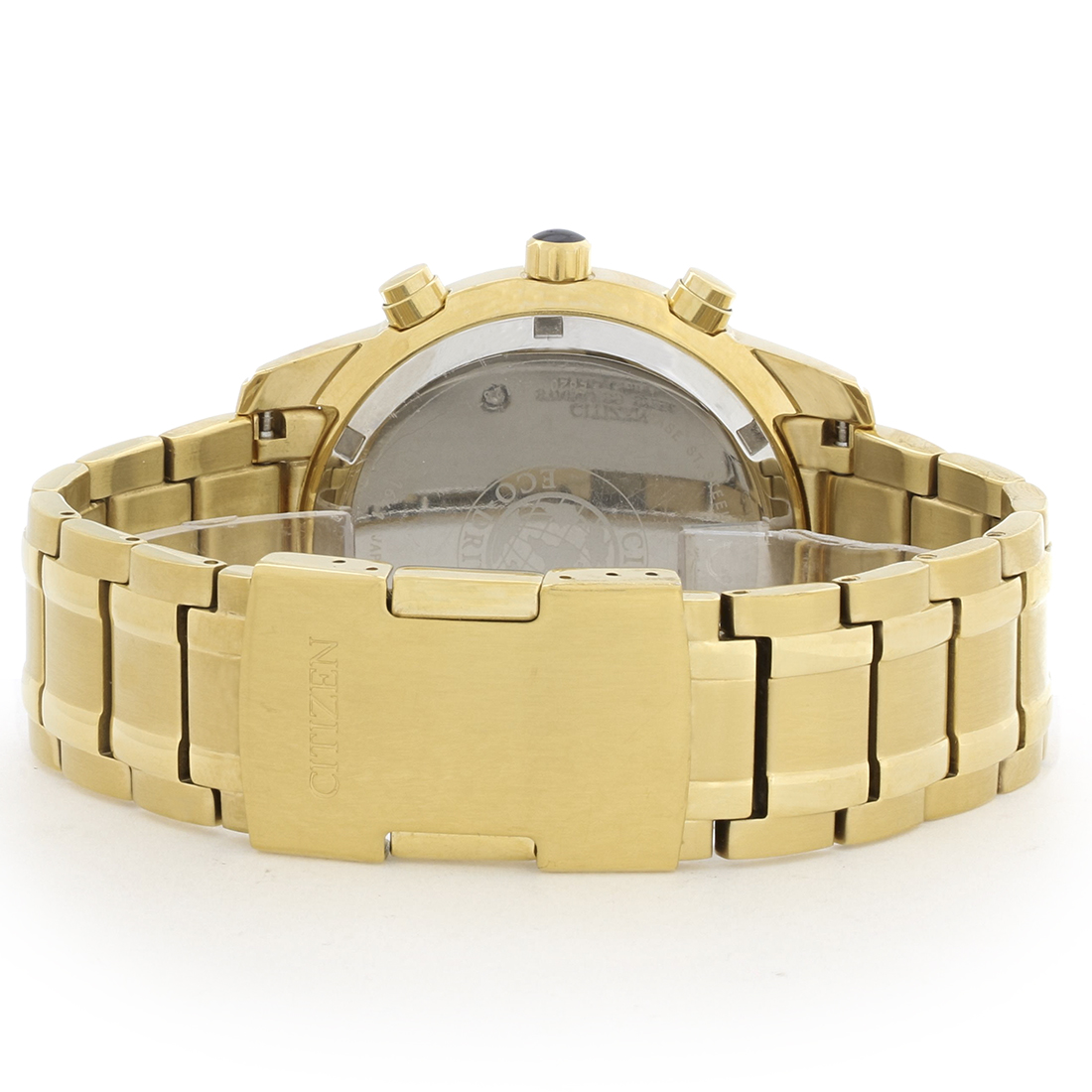 Citizen Eco Drive Mens Brycen Gold Plated Stainless Chronograph Watch citizen-eco-drive-mens-brycen-gold-plated-stainless-chronograph-watch