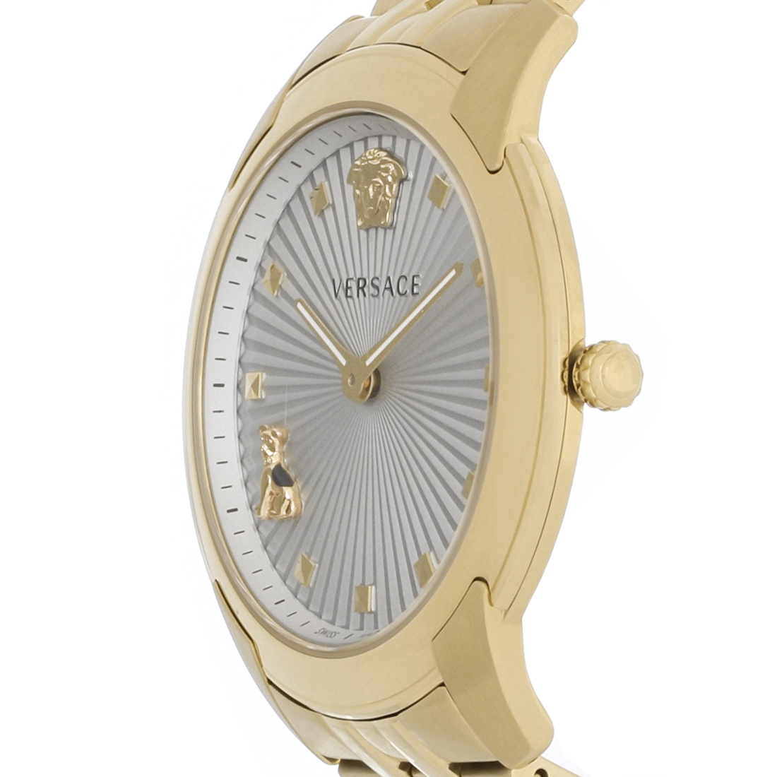 Versace Audrey Ladies Gold Tone Plated Stainless Steel Quartz Watch