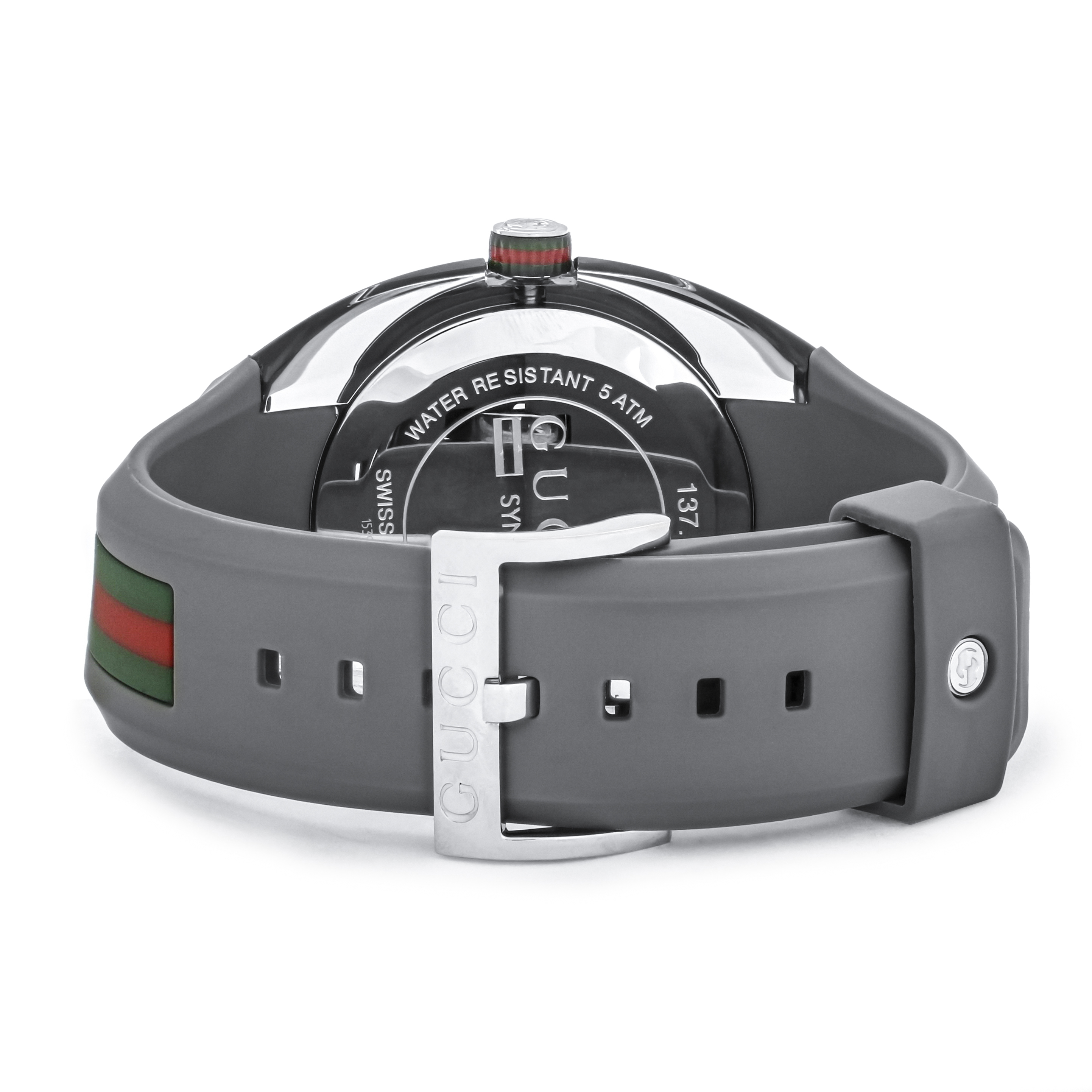 Gucci Sync XXL Gray Rubber Strap and Dial Quartz Watch YA137109 eBay