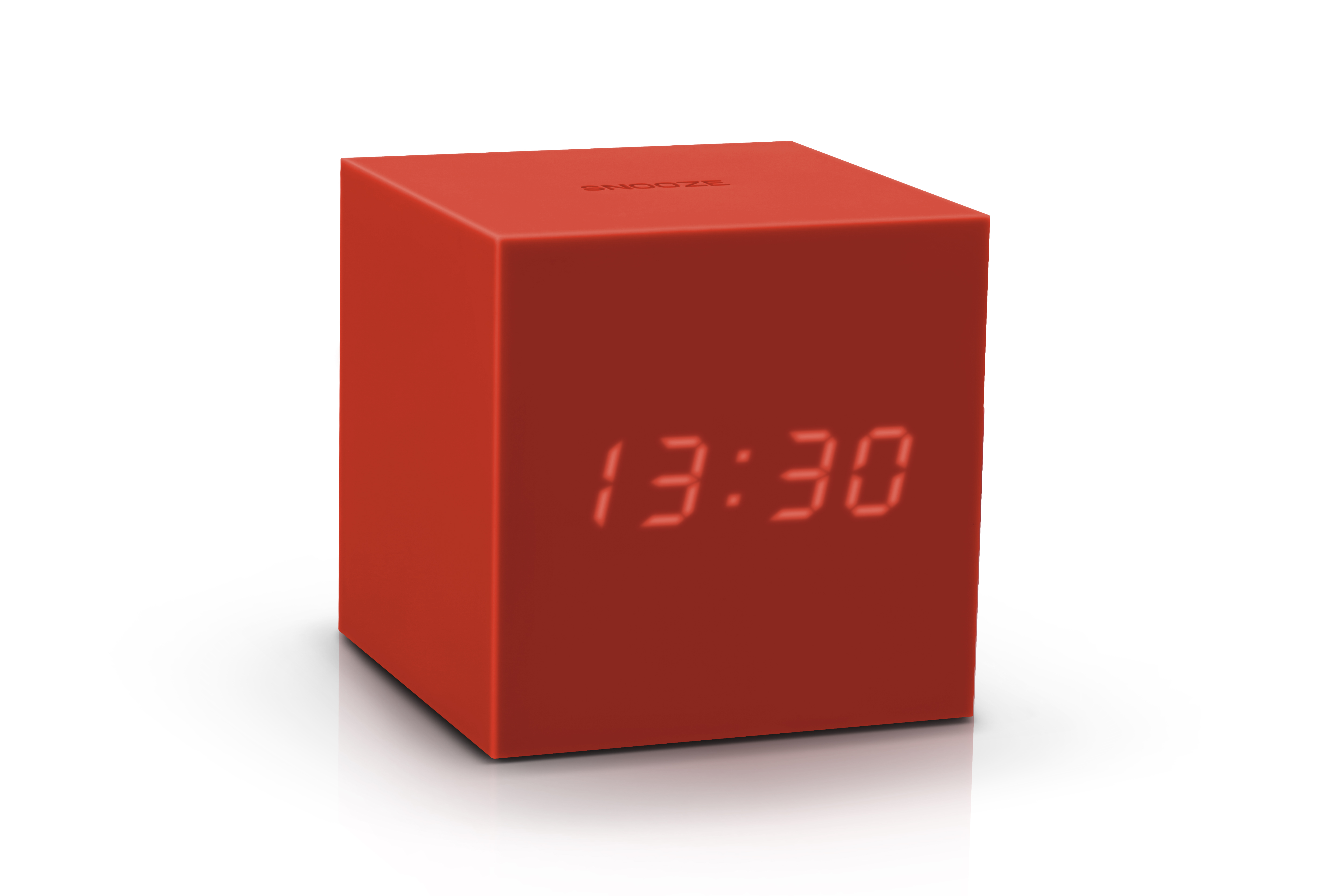 Gingko Gravity Cube Click Clock  3" x 3" Time/Date/Temp