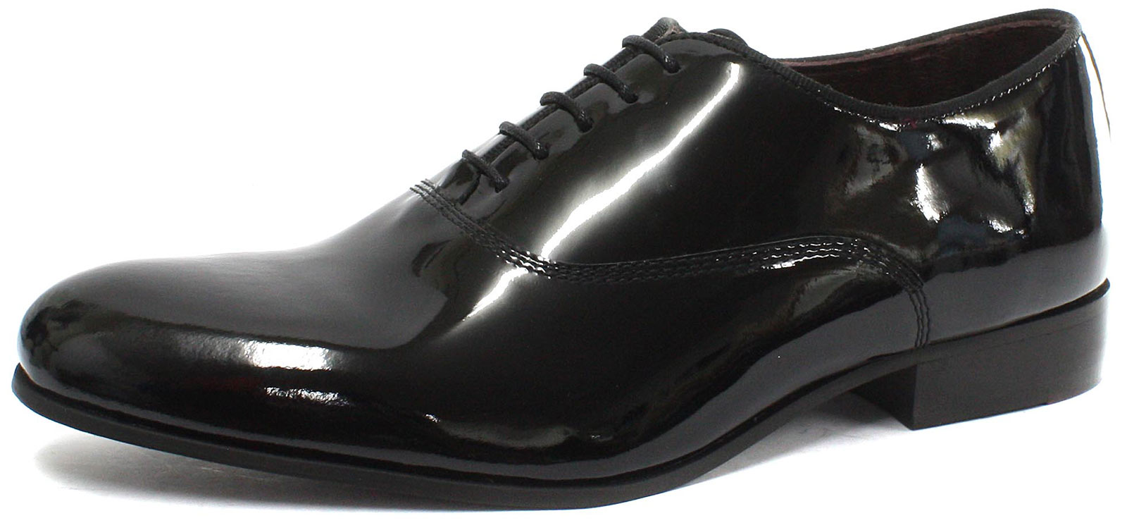 London Brogues Baxter schwarz Lack Herren Oxford Formelle Schuhe alle Größen London Brogues Baxter schwarz Lack Herren Oxford Formelle Schuhe alle Größen