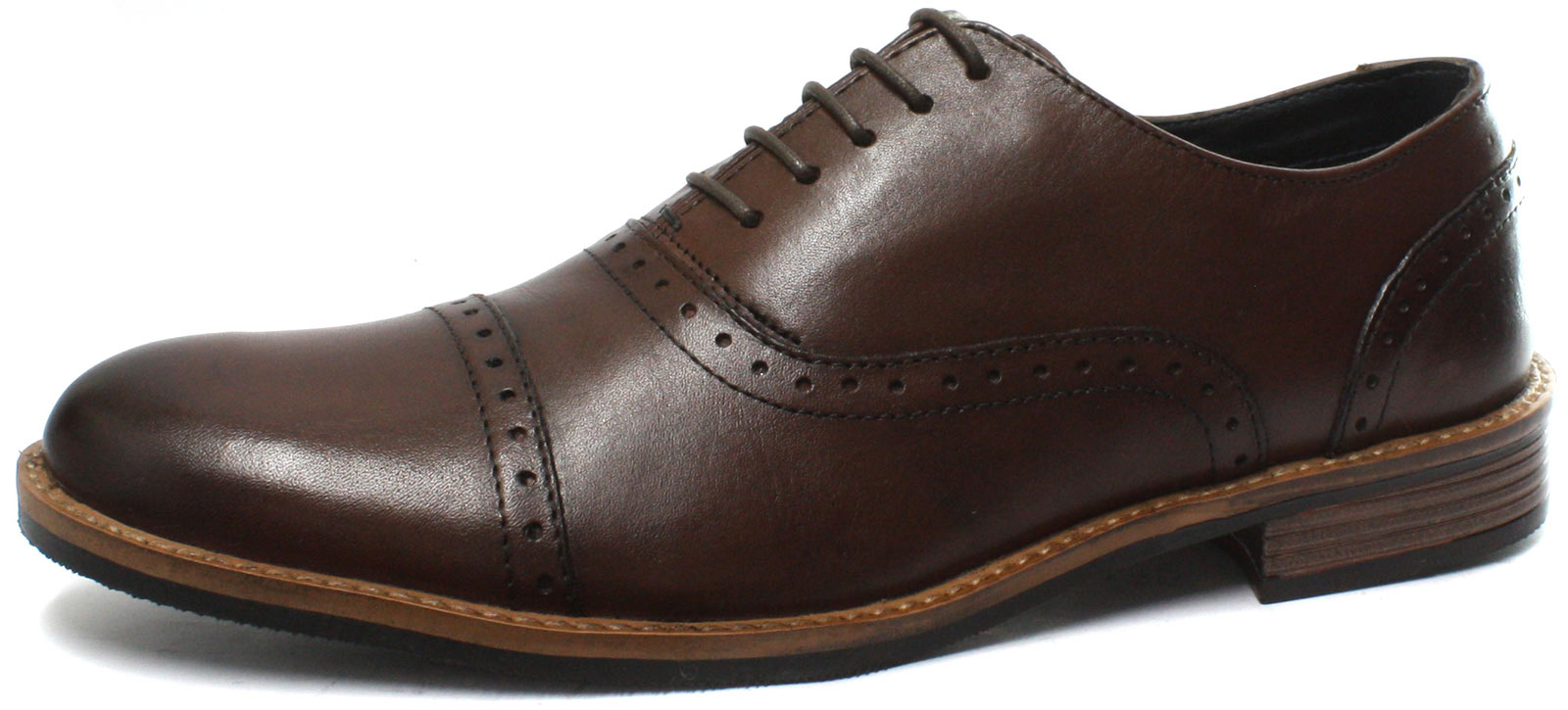 Roamers M766DB 5 Eyelet Capped braun Mens Brogue schuhe ALL GrößeS Roamers M766DB 5 Eyelet Capped braun Mens Brogue schuhe ALL GrößeS