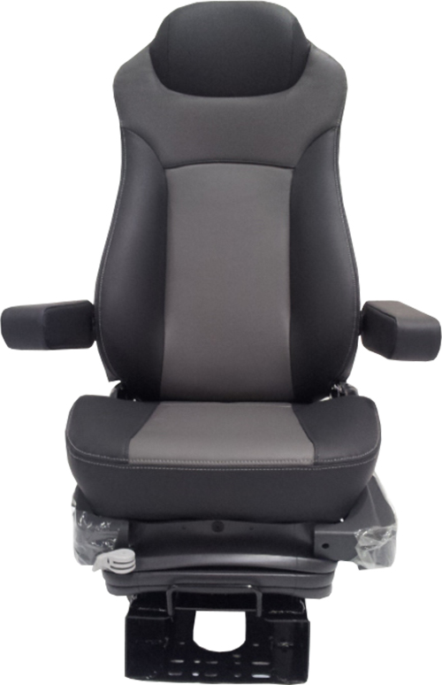 200L Two Tone Gray Leather Air Suspension Air Ride Truck, Bus, Van Seat