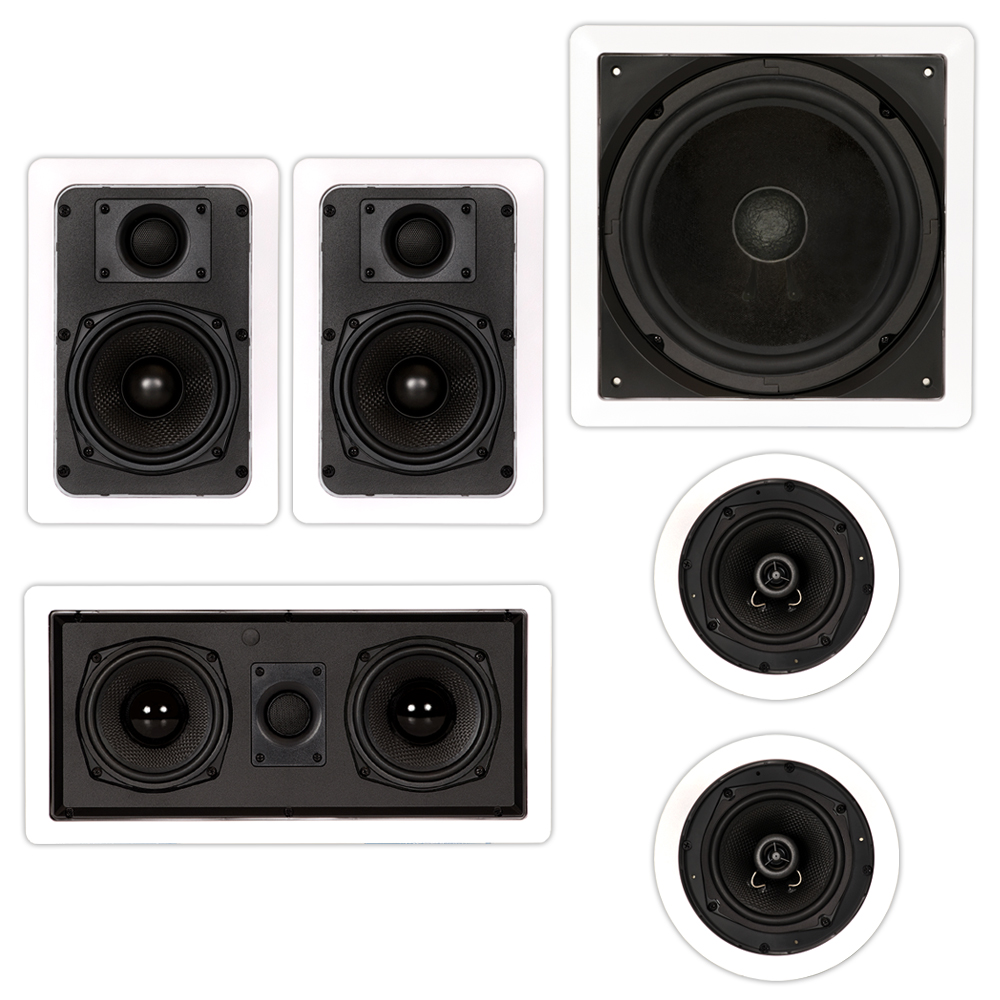TST55 Flush Mount 5.1 Speaker Set 