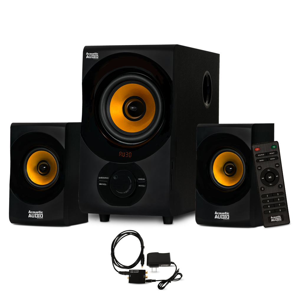 Acoustic Audio 2.1 Bluetooth Home Speaker System with Digital Optical
