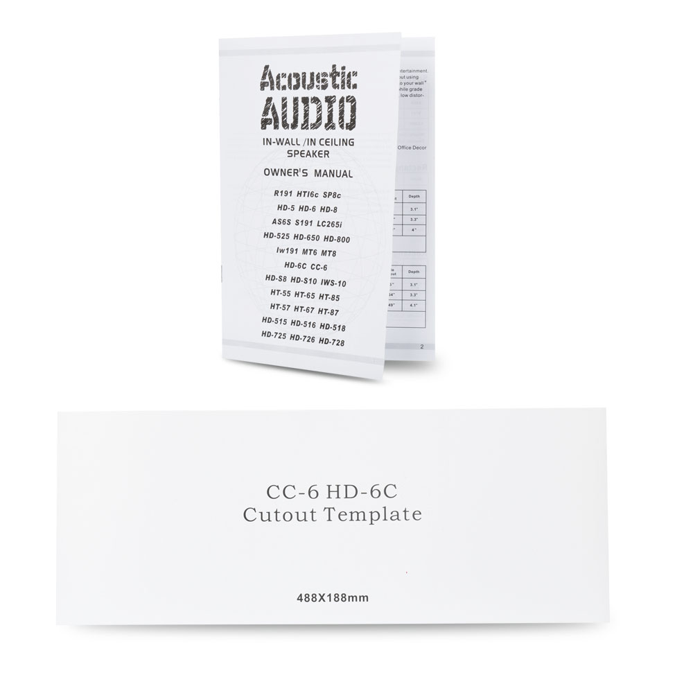 Acoustic Audio Cc6 Flush Mount Center Speaker With 6 5 Woofers In