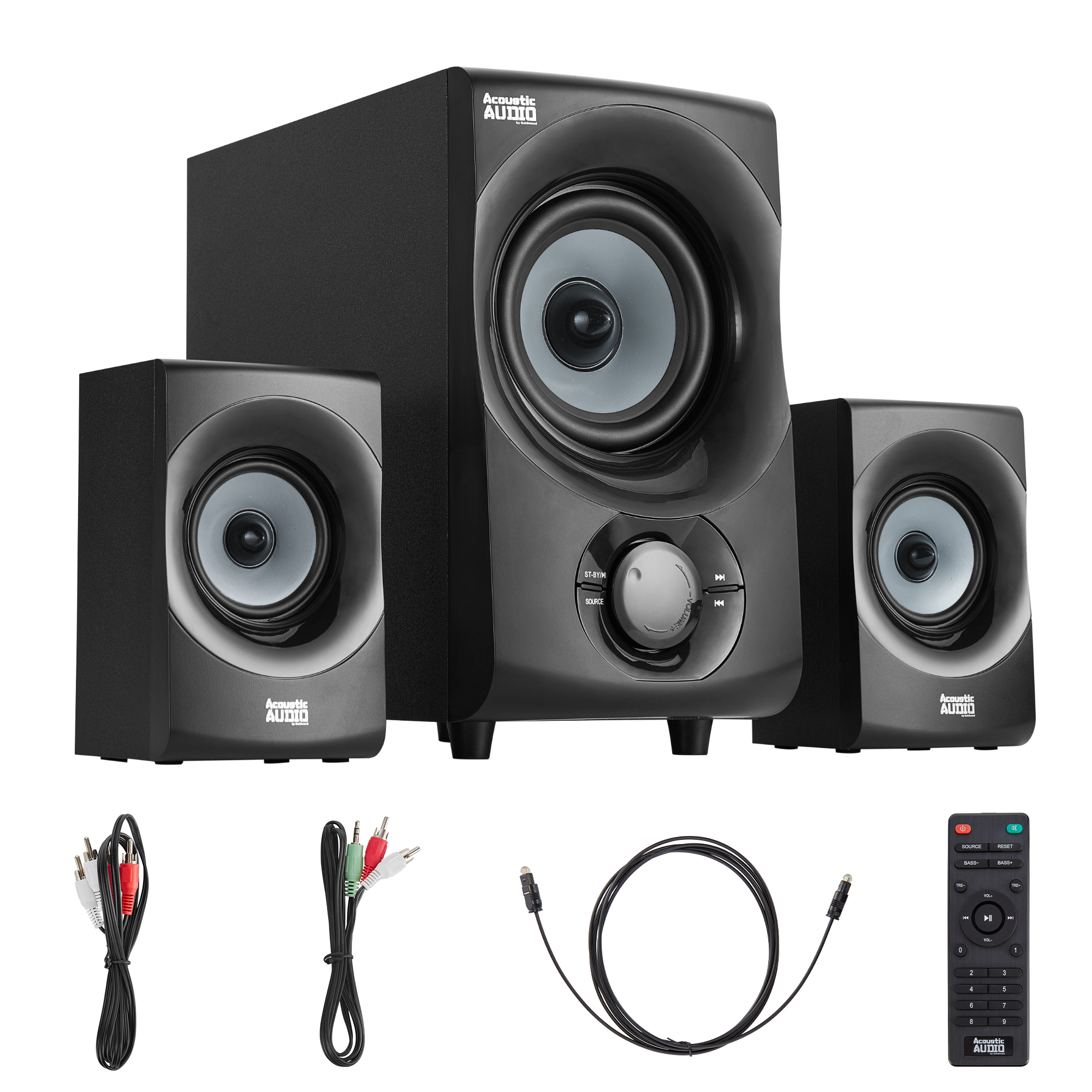 Acoustic Audio Home Speaker System with Bluetooth/Optical/USB/Aux/SD  Inputs