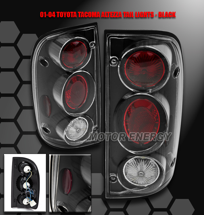 2001-2004 Toyota Tacoma Altezza Tail Lights - Black