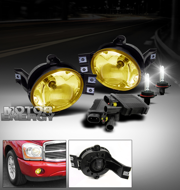 FOR 0208 RAM 1500 2500 3500/0406 DURANGO BUMPER YELLOW FOG LIGHT