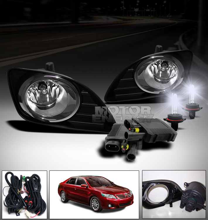 2010-2011 Toyota Camry OEM Style Replacement Fog Lights with 8000K HID Conversion Kit - Chrome